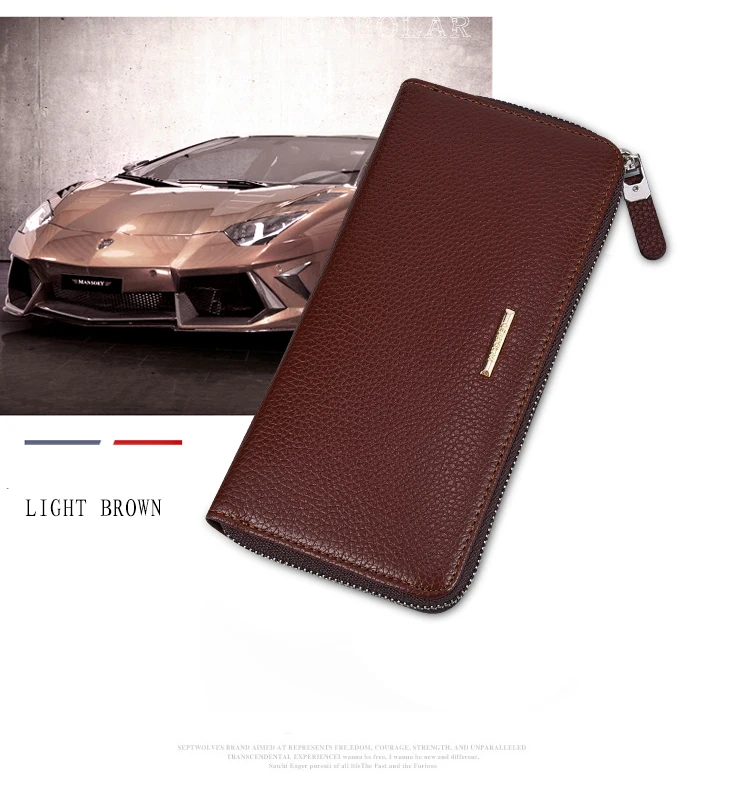 Lange Geldbörse aus Pu-Leder mit Reißverschluss für Herren, Clutch-Tasche, Multi-Card, Herrenhandtasche, Geschenk für Herren, Business-Geldbörse für Herren – Detail 14