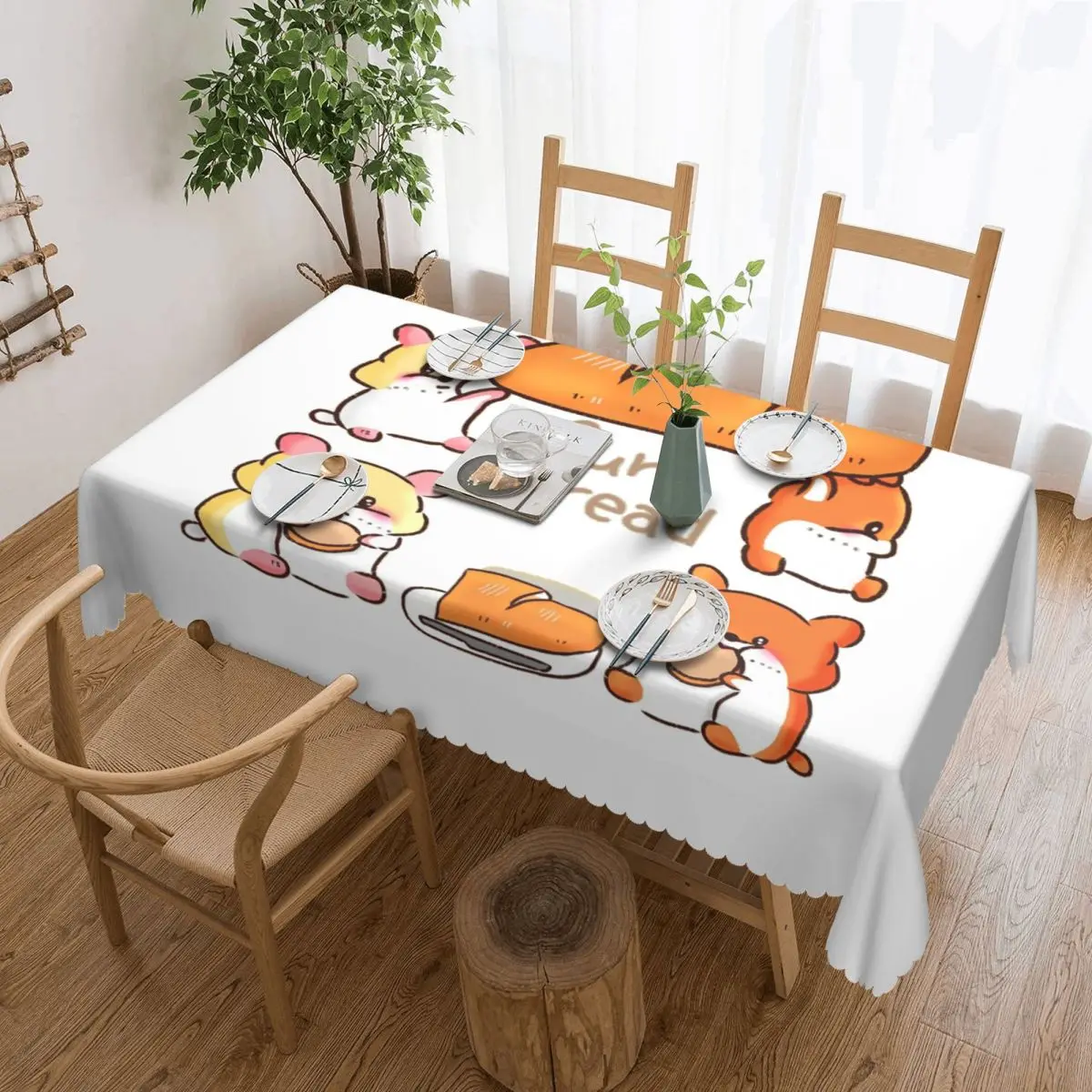 Hamster Hamster Lover - Our Bread 1 Custom Rectangular Tablecloth Oilproof Table Cover for Dining Events Table Cloth