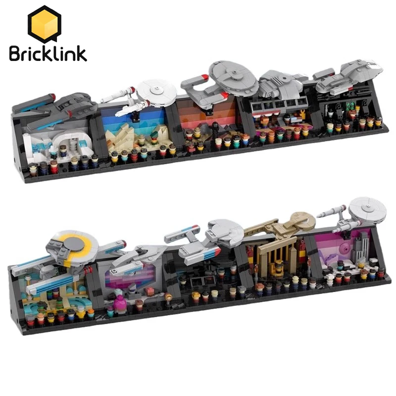 

Bricklink Star Movie Starfleet Legends Five Classic Dioramas Наборы звездного корабля Enterprise NCC-1701 Космический корабль Строительные блоки Игрушки