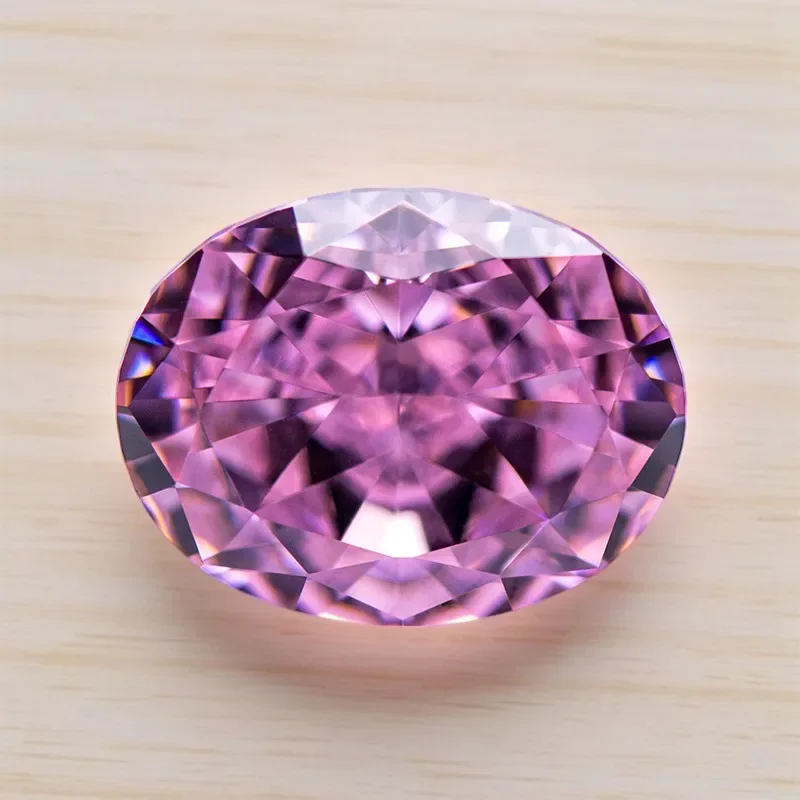 

Q-Wholesale Cubic Zirconia Crushed Ice Cut No Certificate Oval Shape Pink Color Charms Beads For Top Diy Jewelry Making Material