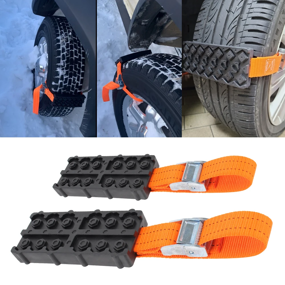 1 PCs Durable PU Anti-Skid Car Tire Traction Blocks Tire Chain Straps For Snow Mud Ice Emergency Snow Mud Sand