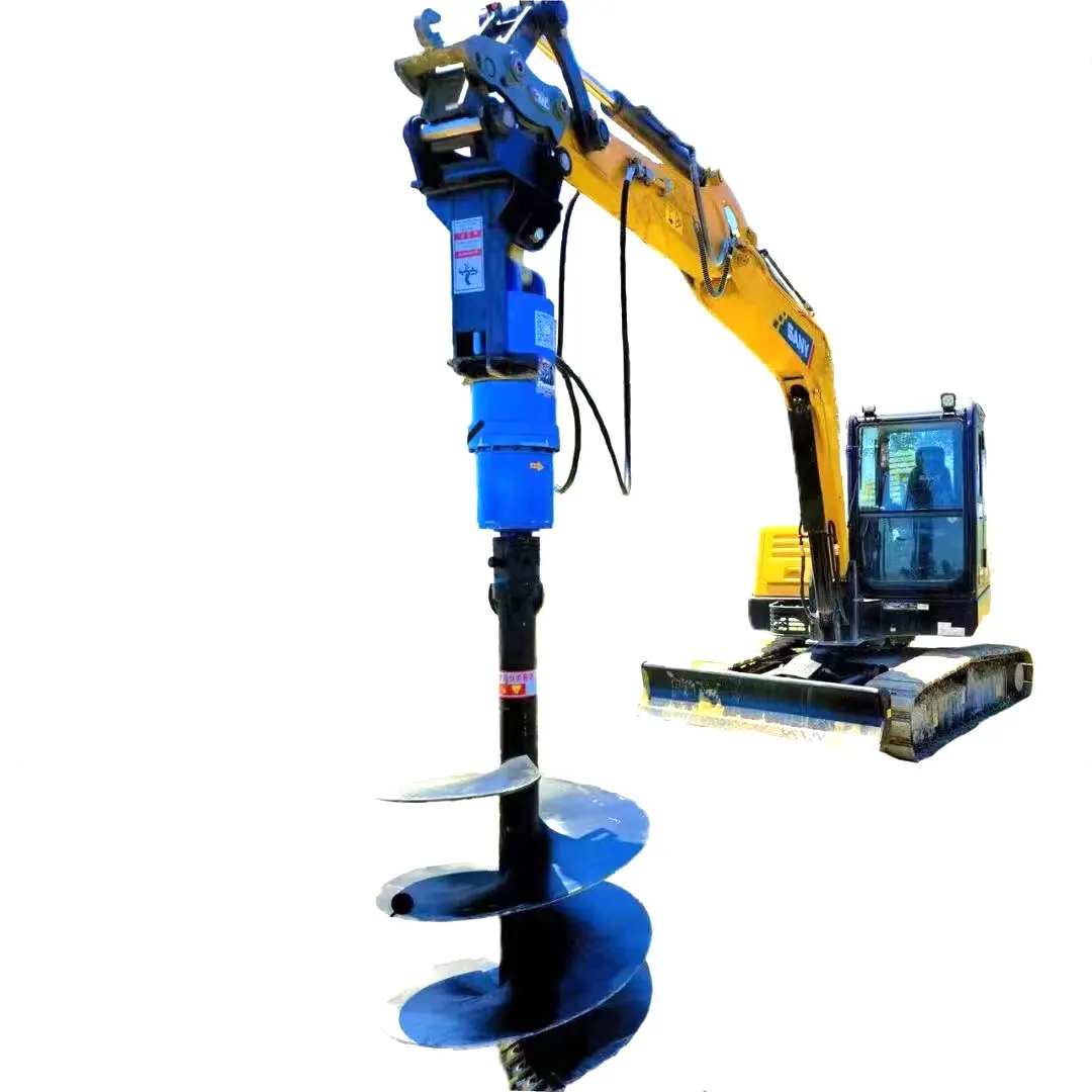 

Customization is available.，Excavator Drilling Machine Hydraulic Earth Auger Drill Dig Post Holes Digger Auger for Poles
