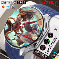 2025 WATCH X Smart Watch For OPPO Waterproof 4GB MP4 Player Album BT Call AMOLED Men's SmartWatch Multi-sport Mode Women Watches