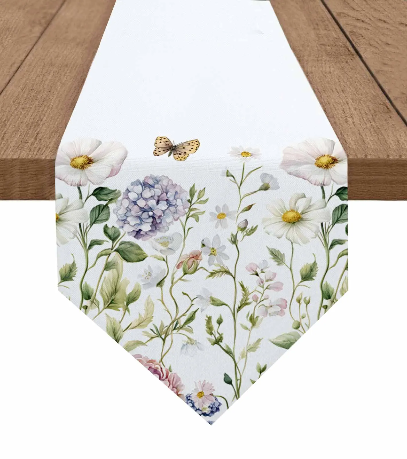 

Modernism Spring Daisy Flower Table Runners Holiday Party Wedding Decoration Tablecloth Living Room Dining Table Accessories