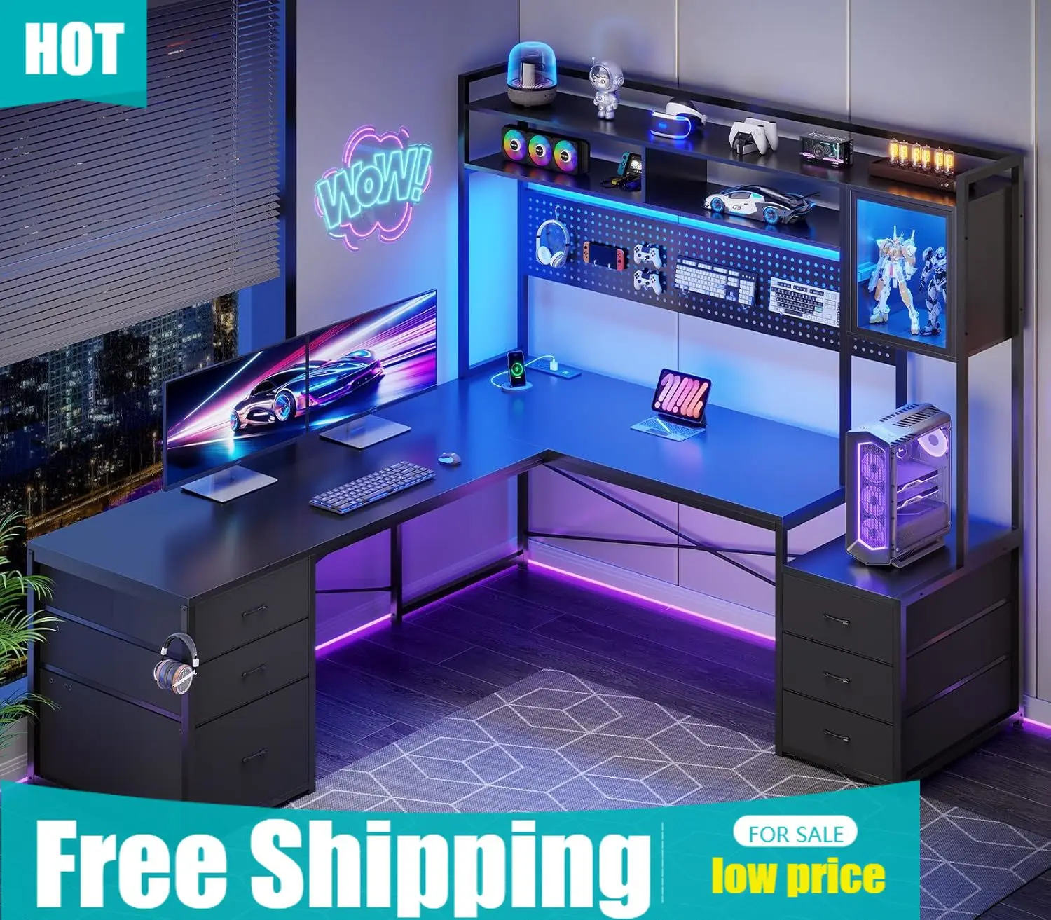 L Shaped Gaming Des…