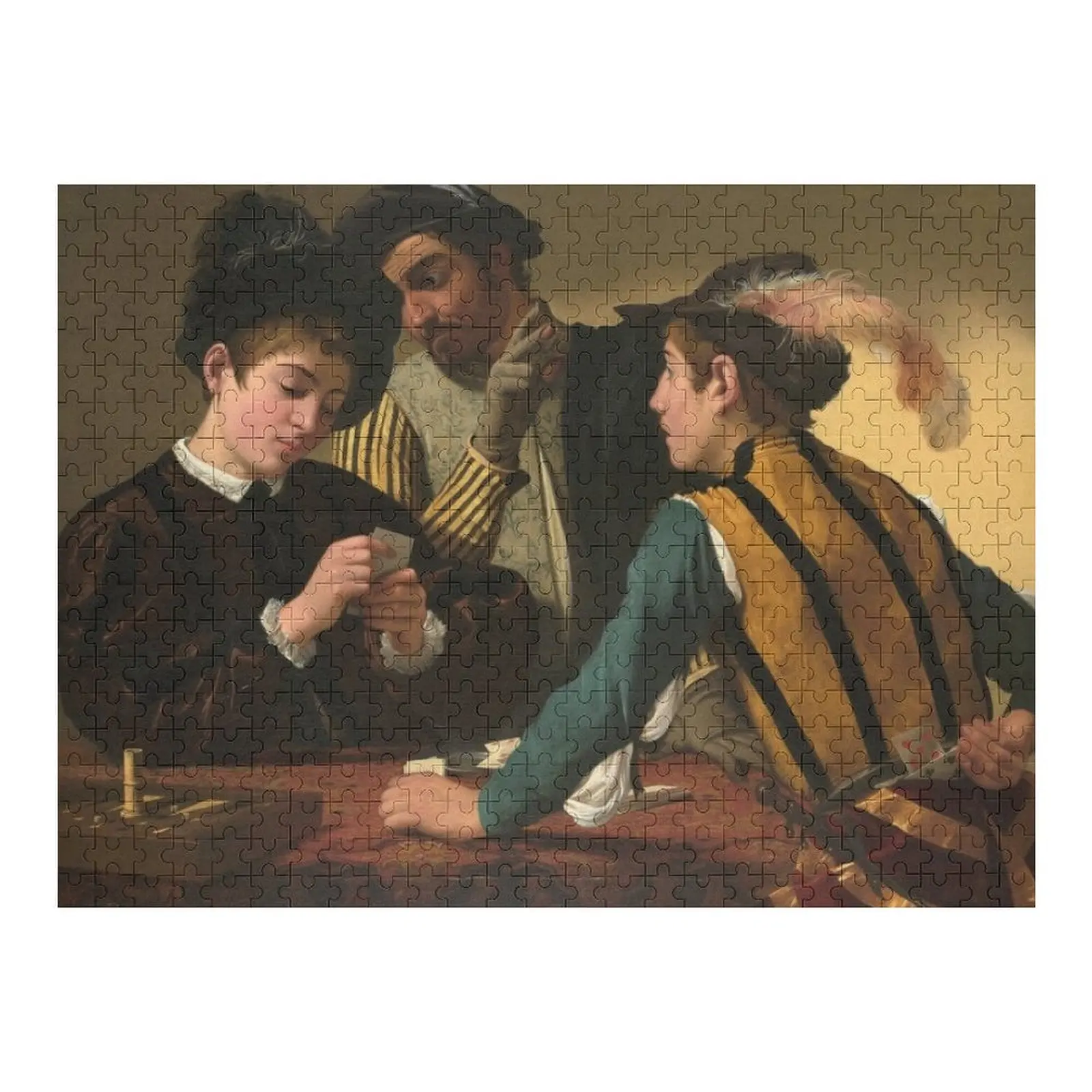 

The Cardsharps, Caravaggio Jigsaw Puzzle Wooden Compositions For Children Custom Custom Photo Christmas Toys Puzzle