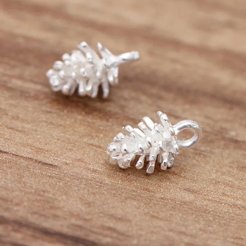 

100 шт./лот, ювелирный аксессуар, подвеска из сплава сосновой шишки для подвесок, серег, браслета