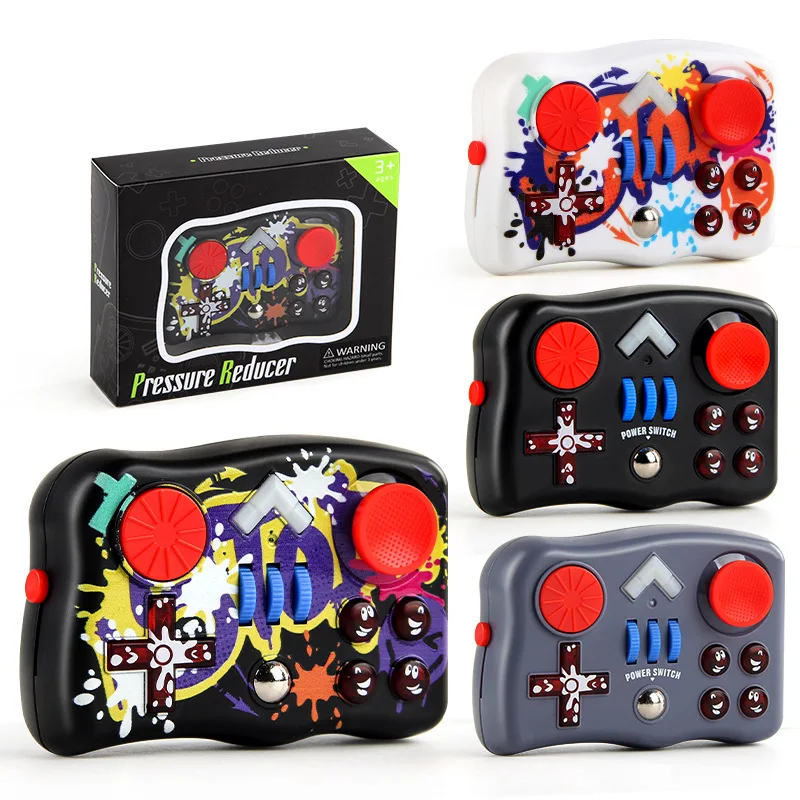 Children Adult Stress Relief Palm Fingertip Game Controller Toys Simulated Racing Sound Charge Sound Decompress Game Console Toy