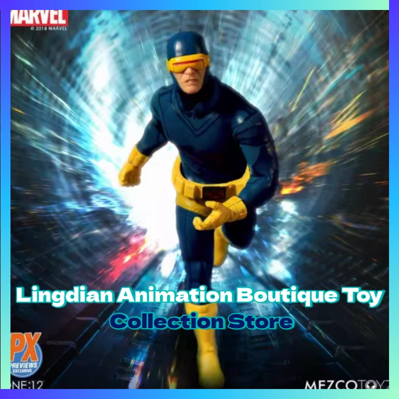 متوفر في المخزون MEZCO Ant Marvel X-Men Cyclops LED متوهجة PX طبعة محدودة نموذج الهاتف المحمول جنود فانتوم لعبة جمع هدية