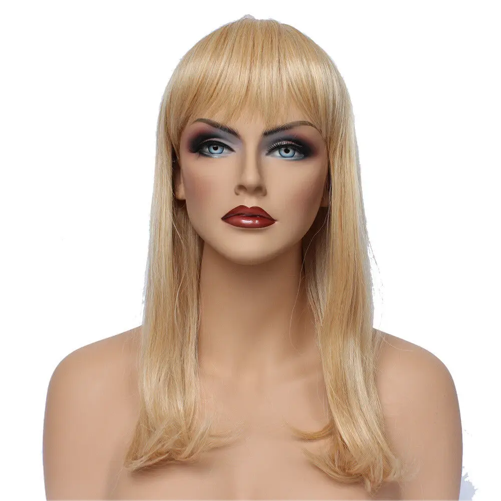 

Classic Cap women Synthetic straight Medium Blonde wig HengFeng MHL03
