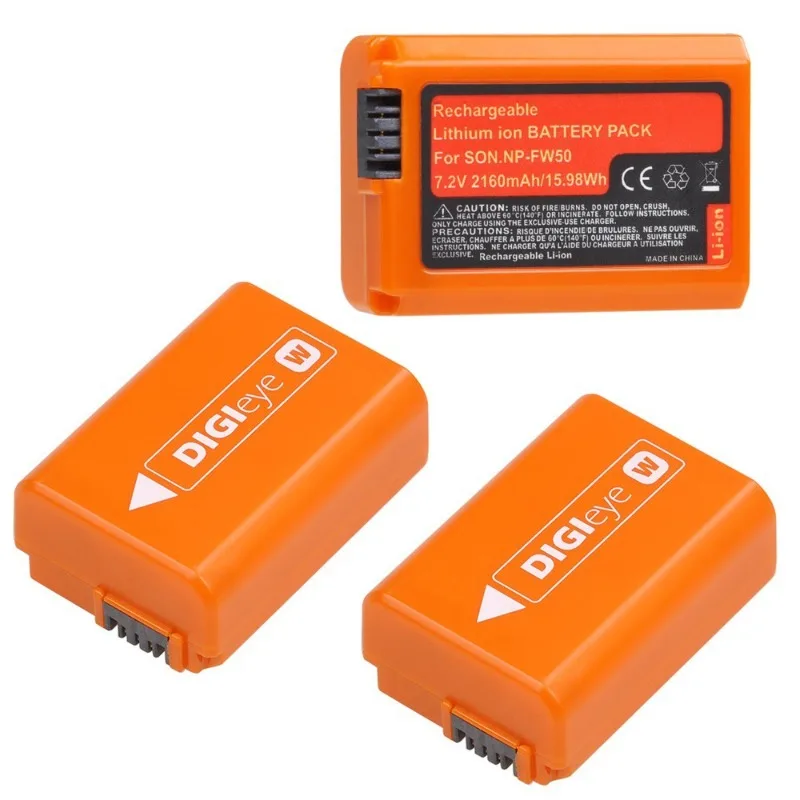 NP-FW50 7.2V 2160mAh Camera Battery for Sony RX10 III A5000 A6000 A5100 A7s2 High‑quality Aftermarket Replacement Camerabattery