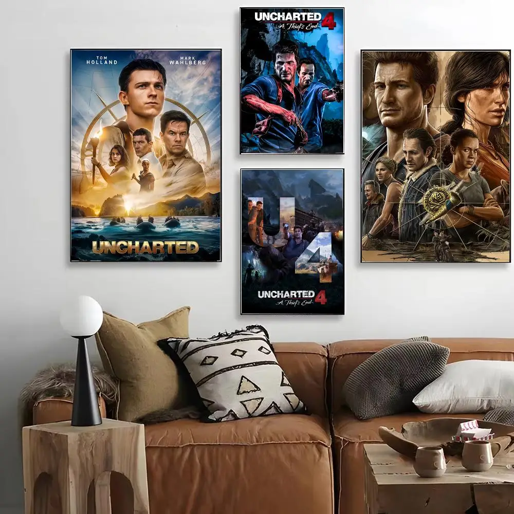 Adventure Video Game U-Uncharted Poster HD Art Decorative Wall Art Waterproof Home Décor Gift