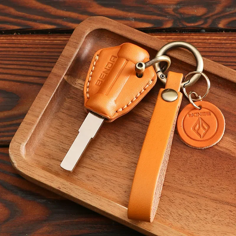 for Benda Black Flag 500 Jinjila 450 Napoleon 450 Jinji 350 Liao 700 Leather Key Case with Chain