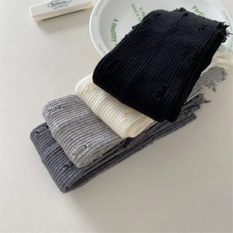 Unisex Gloves Knitted Ripped Oversleeves Men Women Warm Arm Sleeve Tattered Punk Fingerless Cuff Glove Elbow Mittens Arm Warmer