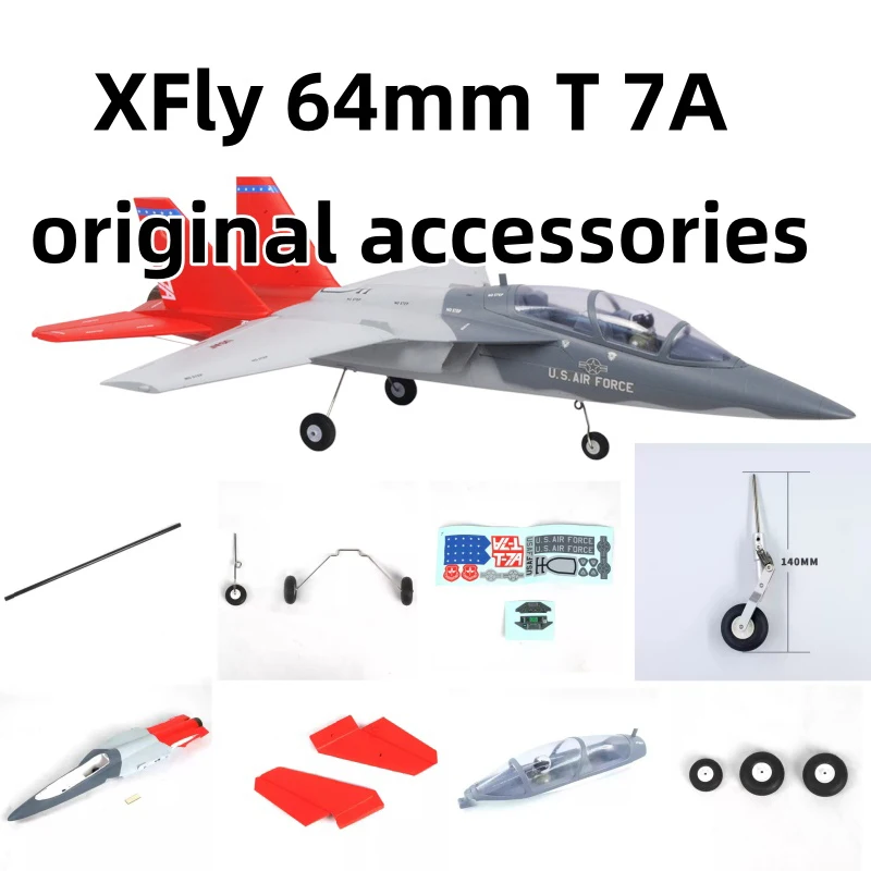 Xfly 64mm T 7a Red Eagle Complete Set Of Specialized Accessories, Including Fuselage, Main Wings, Flat Tail Landing Gear, Etc