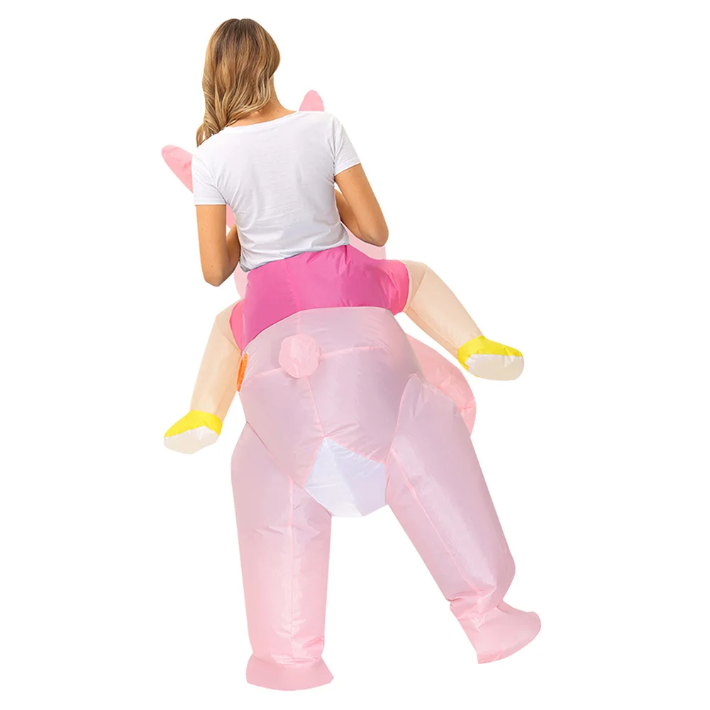 Aufblasbare Rosa Kaninchen Kostüme Für Erwachsene Kinder Cosplay Partei Kleidung Monster Maskottchen Halloween Karneval Roleplay Anzug