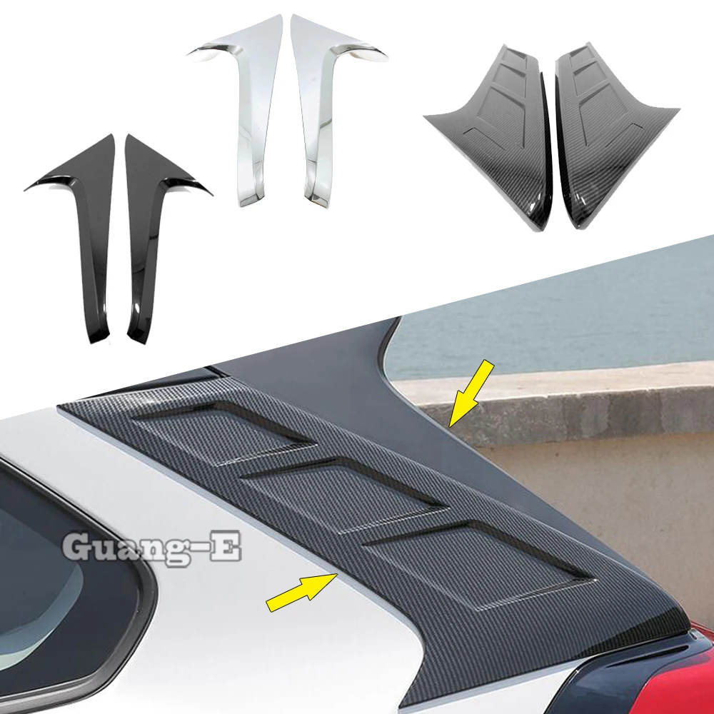 

Rear Windshield Side Spoiler Wing Covers Car Accessories Outer C-pillar Trim Stick Frame For Toyota Rav4 2019 2020 2021 2022