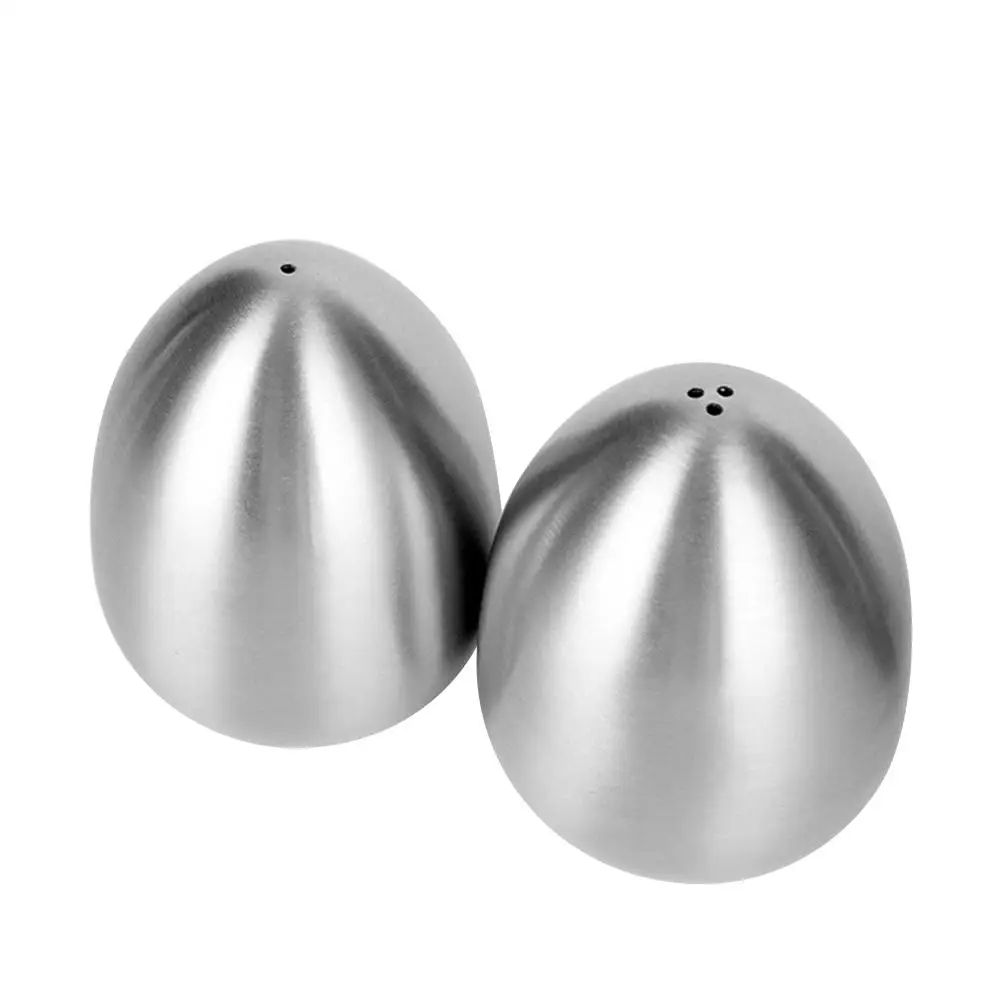 

Egg Shaped Kitchen Supplies Shaker Stainless Steel 3 Holes Safe Anti Rust Kitchen Supplies Sugar Seasoning Container