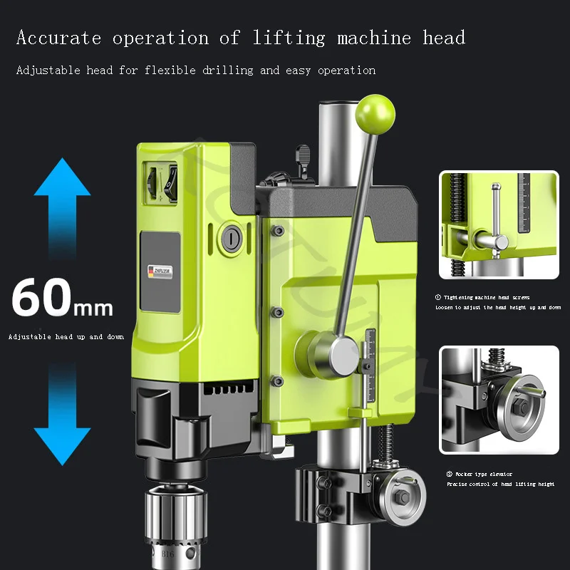 Imagem -04 - Household & Industrial Ferramenta de Perfuração de Alta Potência Alta Precisão Faça Você Mesmo Banco de Processamento Driller 220v Máquina de Perfuração de Bancada Portátil