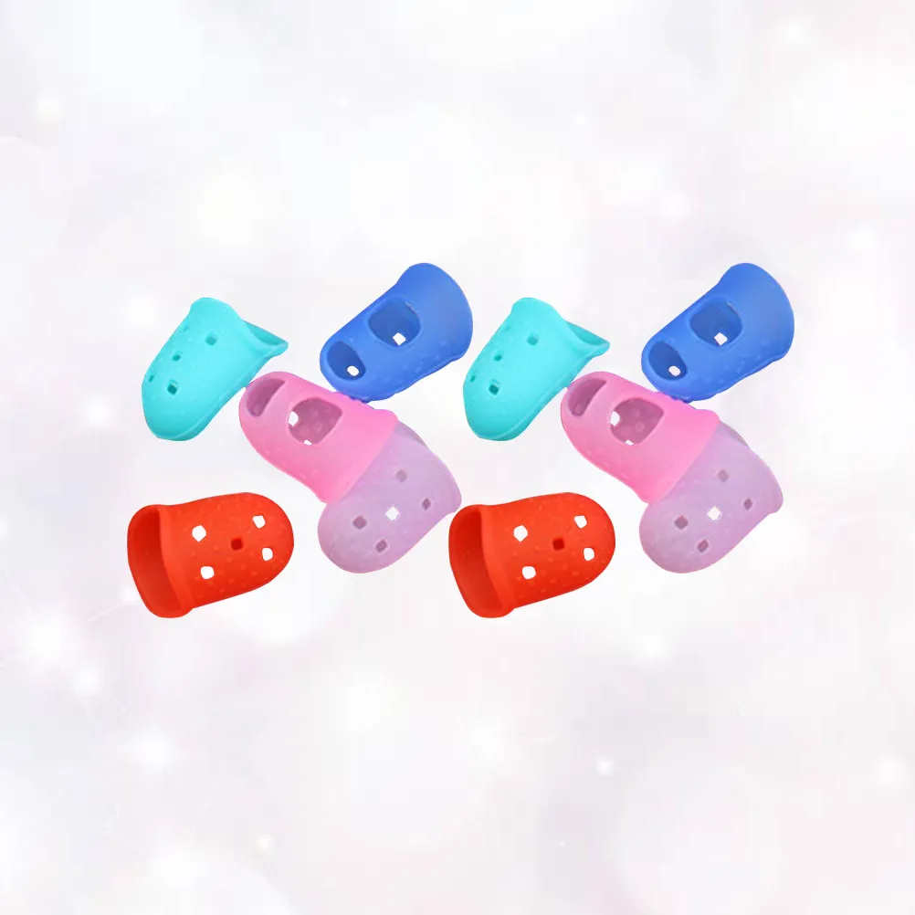 10pcs Non-Slip Silicone Finger Cots for Crafting, Repair & Nail Art – Elastic Fingertip Protectors