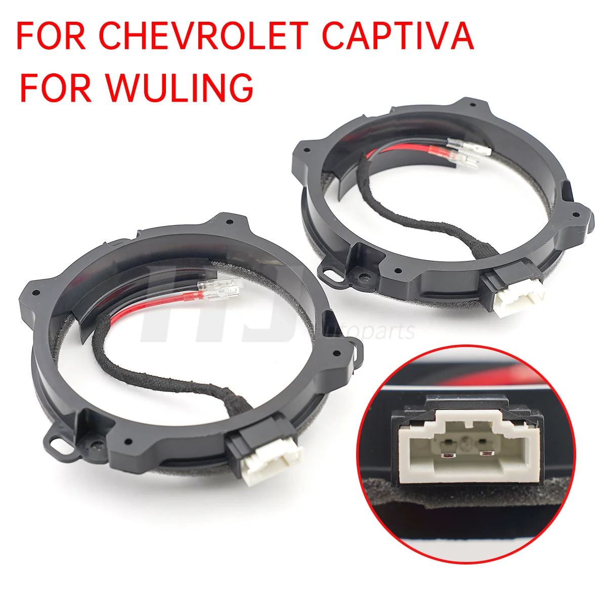 2pcs Car Speaker Pad Adapter 4 Inch Audio Sub Woofer Horn Mount Mat Washer Ring Stand Plug Suitable for CHEVROLET CAPTIVA WULING