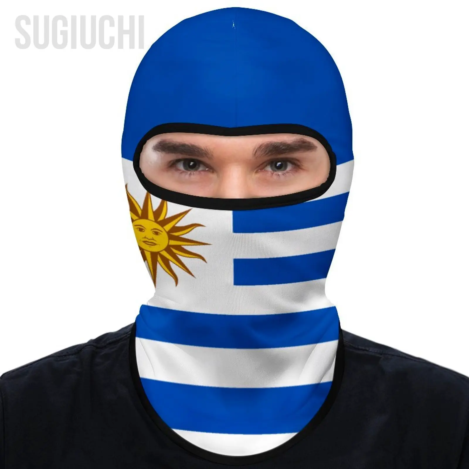 Uruguay Flag Outdoor Cool Sunscreen Motorcycle Face Mask Moto Biker Wind Cap Mask Stopper Windproof Bicycle Cycling Headgear