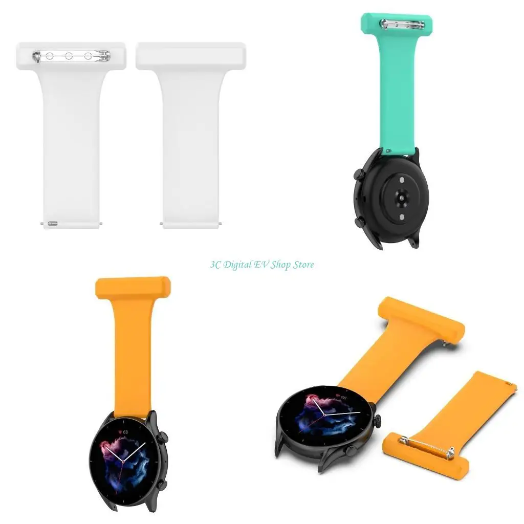 E74D for HonorWatch for Smart Watch 22mm Silicone Strap Band for Nurses Midwives Doctors Healthcare Hiker