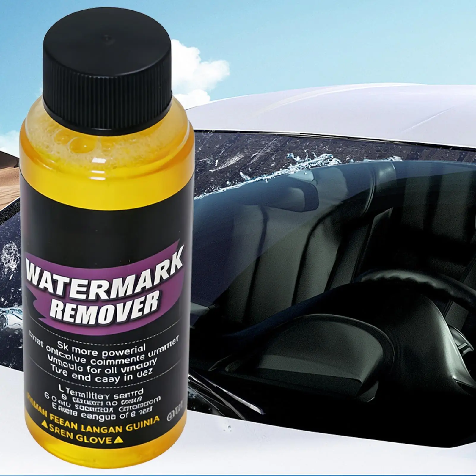 Hard Water Stain Remover 250ml Car Glass Cleaner Heavy Duty Spot Removal for Windshield, Truck SUV RV Sedan Rearview Mirror - view 6