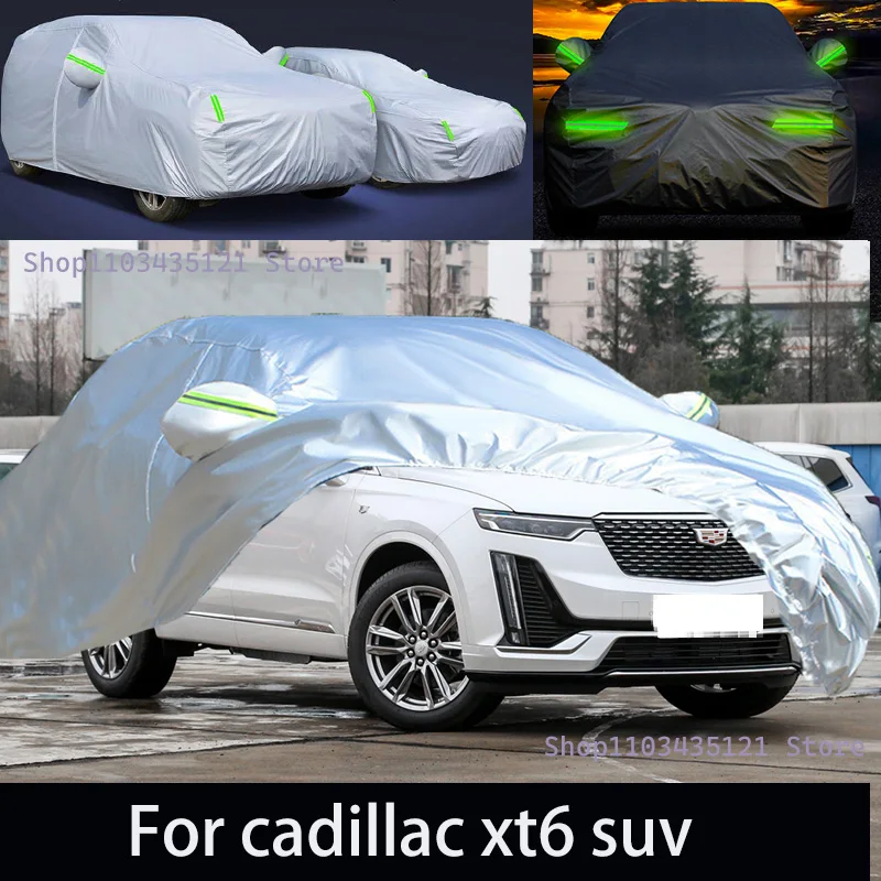 

For cadillac xt6 suv Outdoor Protection Full Car Covers Snow Cover Sunshade Waterproof Dustproof Exterior Car accessories