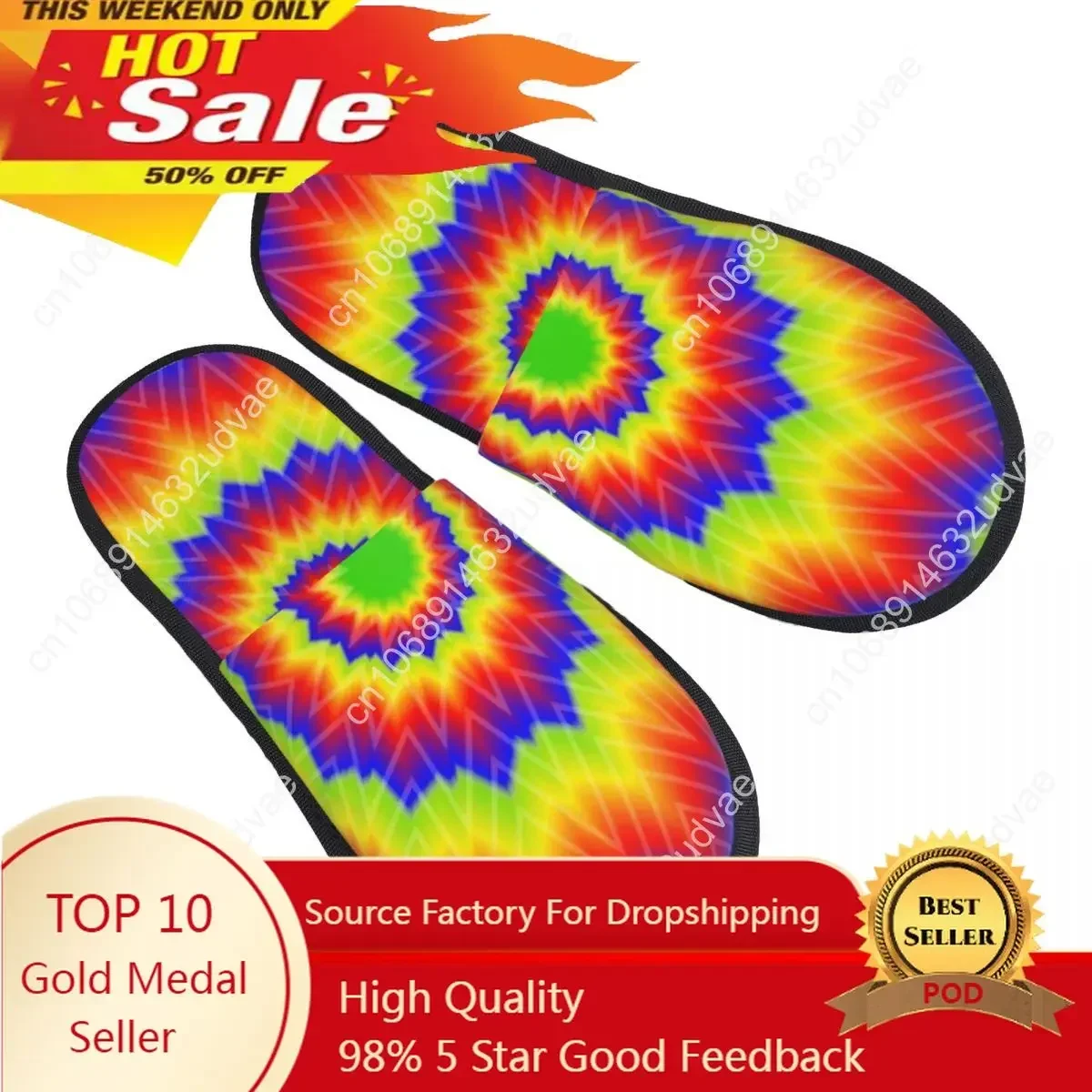 

Indoor Psychedelic Optical Illusion Background Warm Slippers Winter Home Plush Slippers Fashion Home Soft Fluffy Slippers