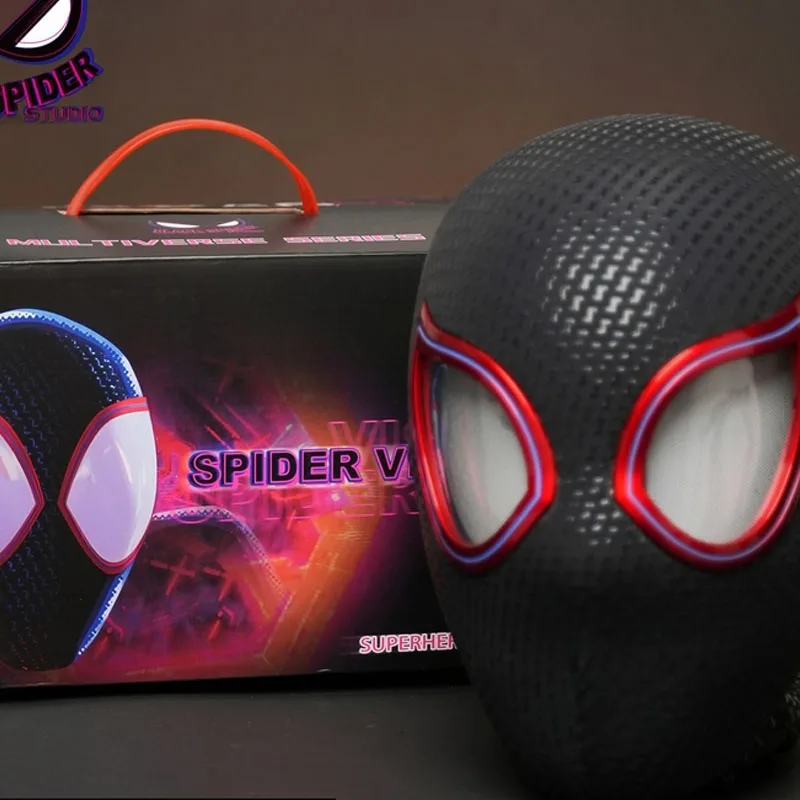 

Miles Spider Man Headset With Movable Eyes, Electric Blinking Mask, Spider Man Hero Expedition Headset With Blinking Eyes