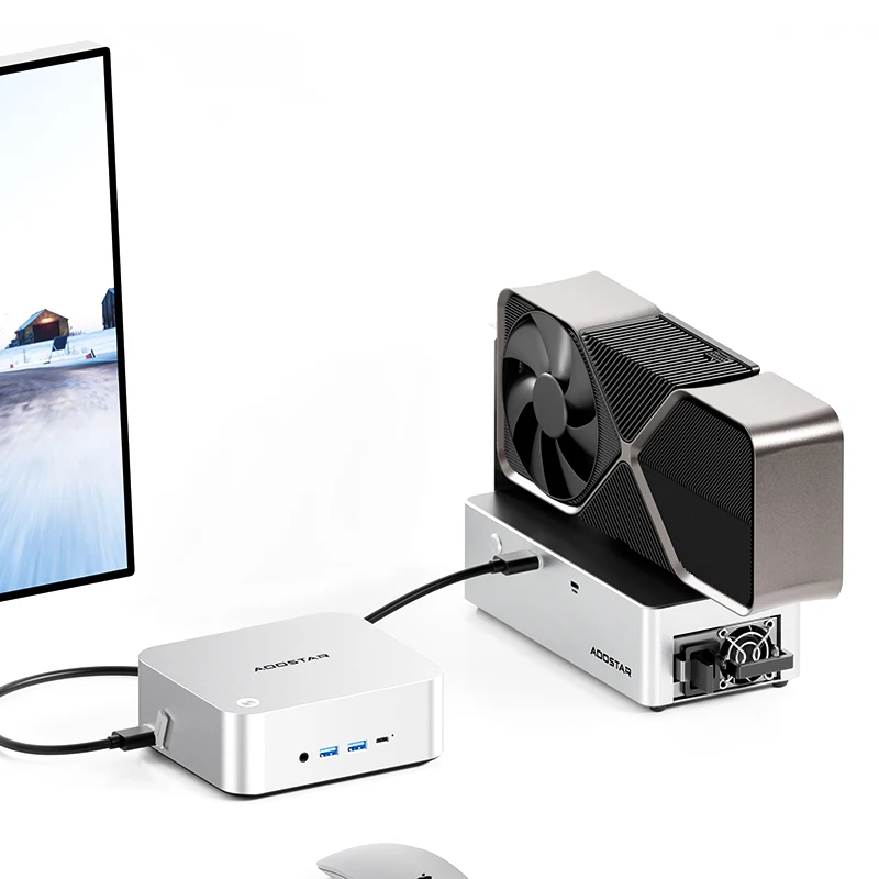 Aoostar MACO Gaming Mini PC, AMD Ryzen 7 H 255, Fingerprint Unlock