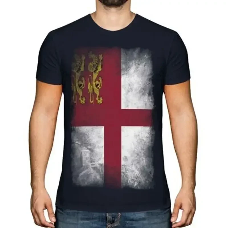 Sark Verblaßte Flagge Herren T-Shirt Fußball Geschenk Kleidung Jersey