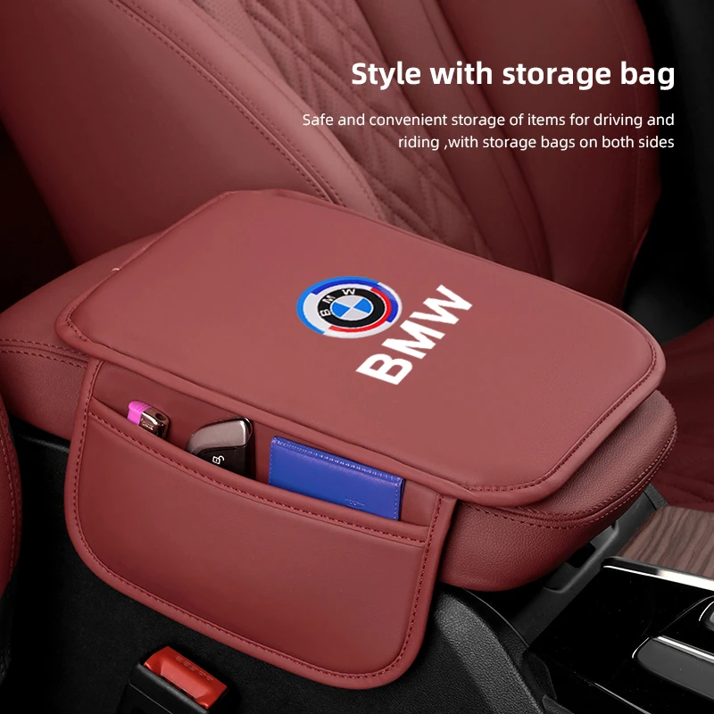 For BMW E46 E90 E60 F30 F10 X2 X3 X5 X4 X6 X7 G30 G20 G32 G11 G12 Car Center Console leather Arm Rest Box Cover Protective Mat