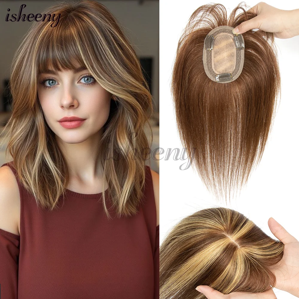 

Натуральные человеческие волосы 20-35 см, 8x12 см, дышащая основа для волос, топпер для наращивания волос для женщин, топ для лысиych или белых волос