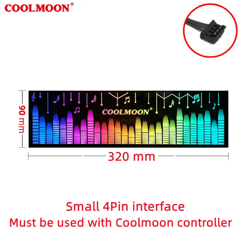 COOLMOON RGB Light Board Support Frame LED Power Light-Emitting Side Panel For PC Lighting Desktop Chassis CPU Bracket Board