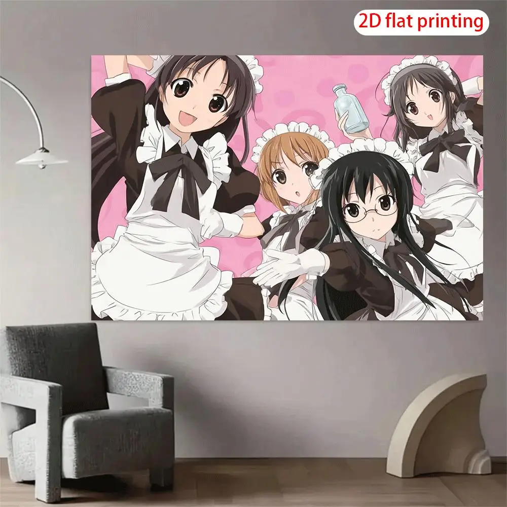 VIKAMA Japanese Maid Cartoon Tapestry Anime Girl Background Cloth Diffuse Exhibition Maid Room Decoration Home Decoration