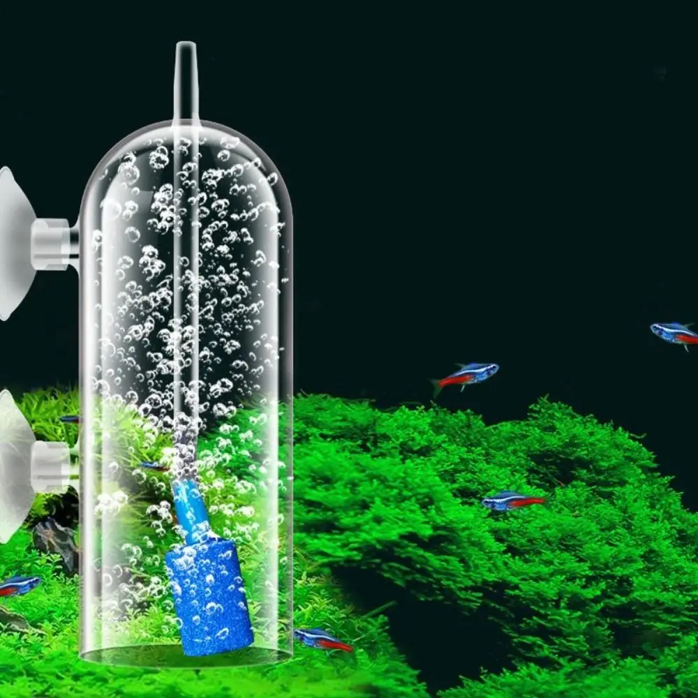 

Crystal Glass Fish Tank Dissolved Oxygen Device Anti-Splash Design Preventing Water Splashing Fish Tank Oxygen Aerator