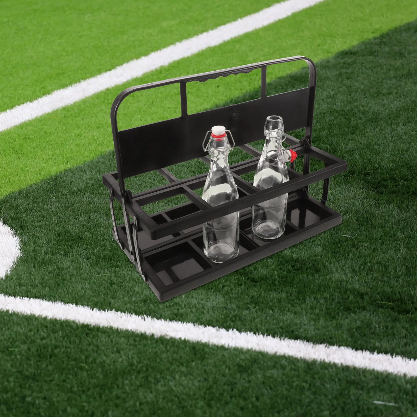 

Sports Water Bottle Holder Rack Portable Handheld 8-Bottle Carrier Sturdy Space-Saving Cup Carrier for Teams Coaches Athletes