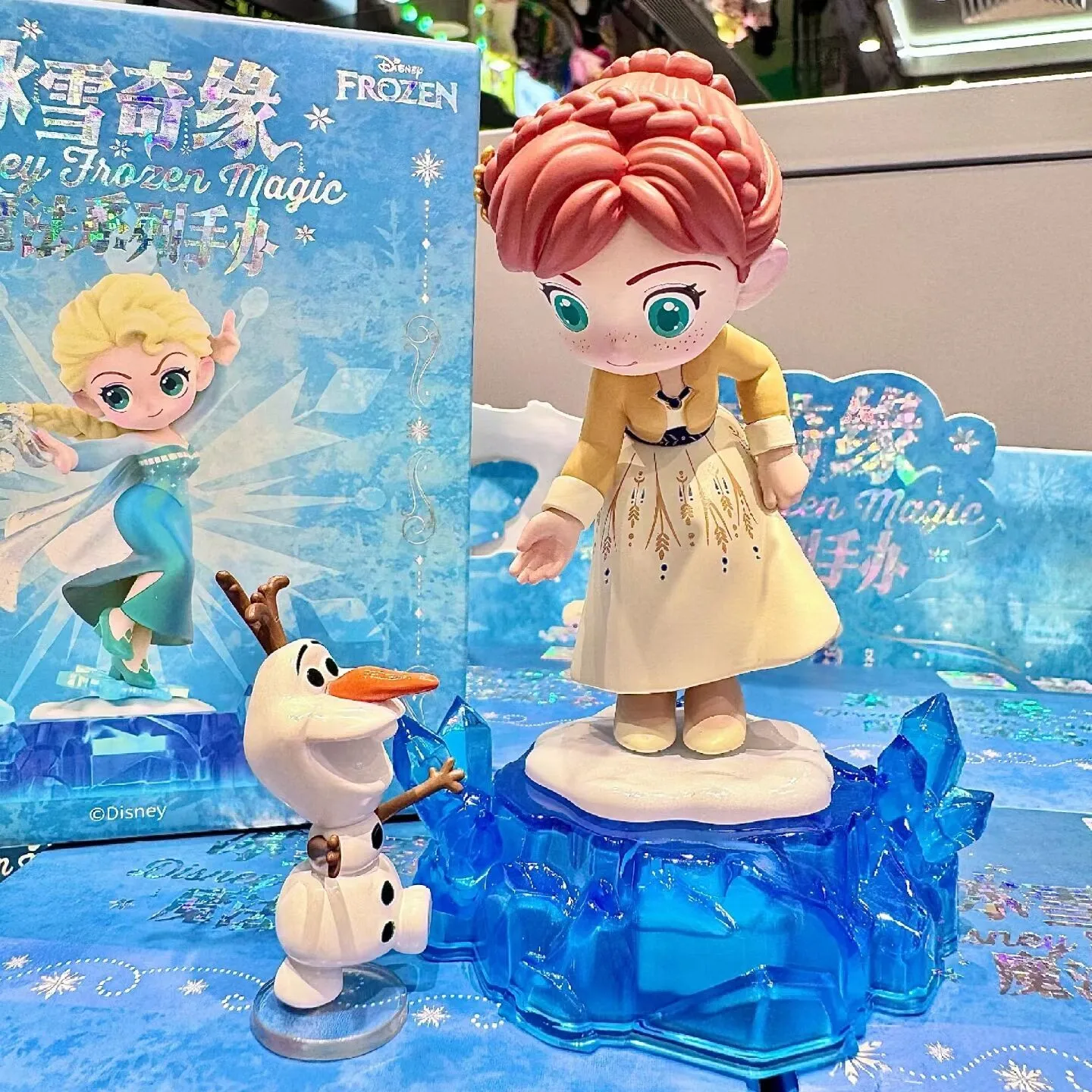 Genuine Disney Frozen Magic Series Blind Box Toys Anna Elsa Mysterious Box Dolls Trendy Fashion Toys Collection Kawaii Xmas Gift