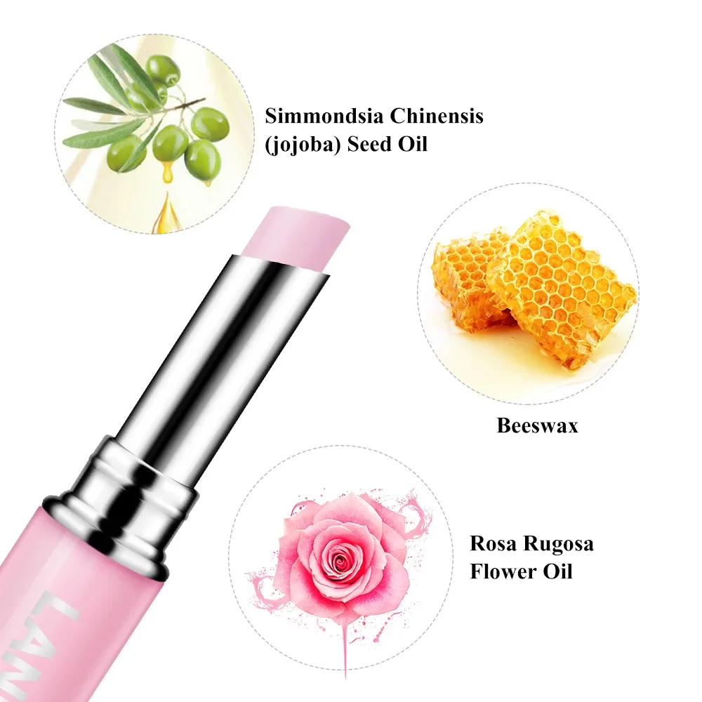 PINK/HYALURONIC ACID/CHAMELEON lip balm fill mask nourish moisturizer reduce fine lines makeup daily use