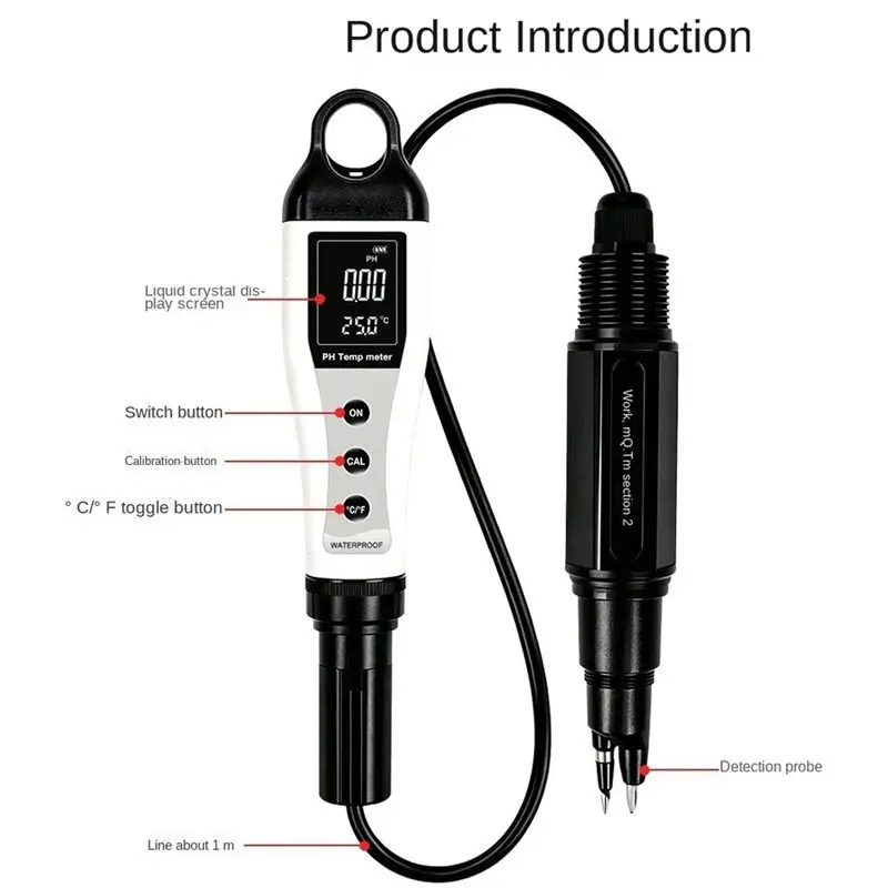 [NEWA76K!】 3In1 PH EC Temperature Meter For Hydroponics Garden Soil