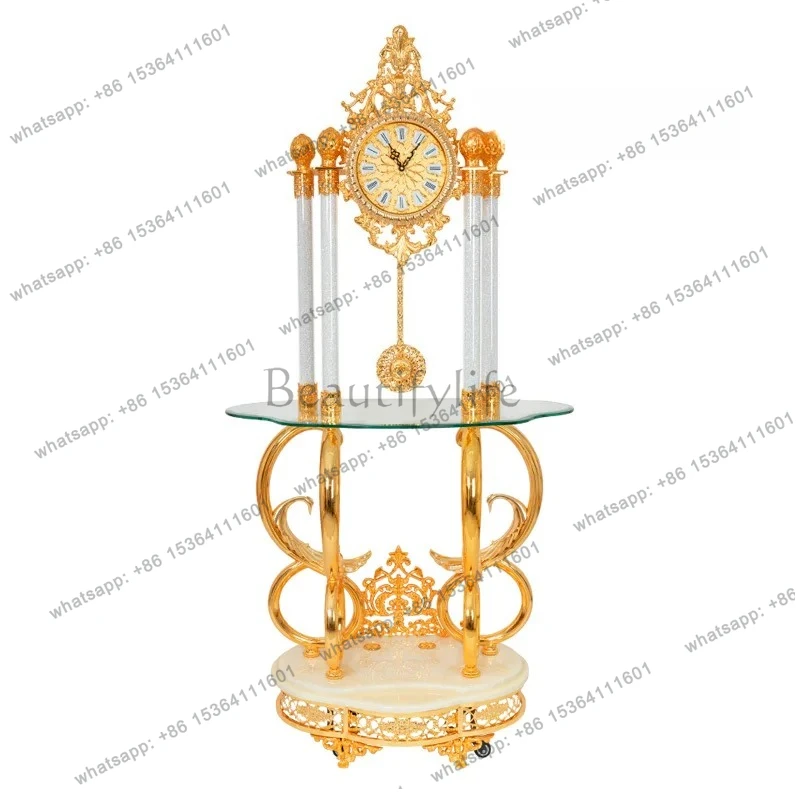 

Nordic new fashion quartz movement living room floor clock European-style villa luxury pendulum clock