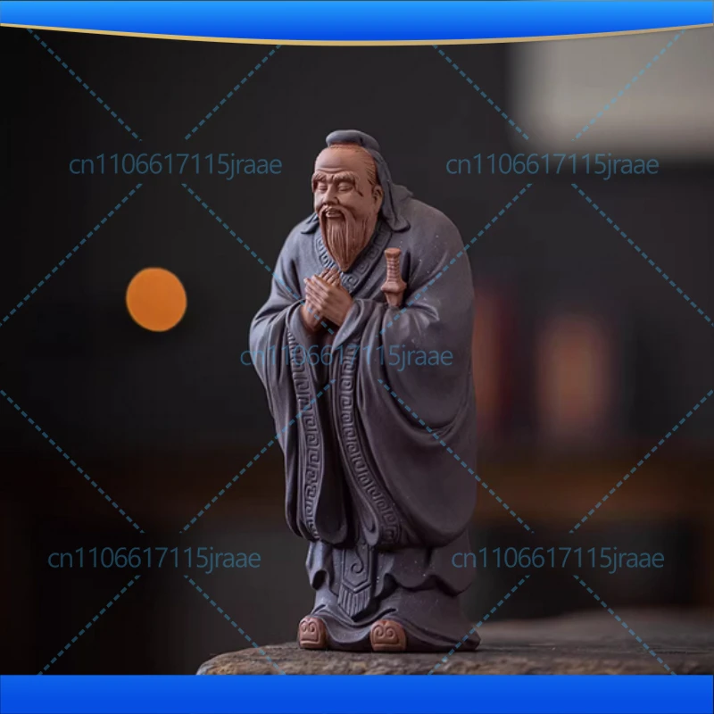 Ceramic Historical Figure Confucius Statue Chinese philosopher Home, Living Room, Office, Study Room Decorative statues
