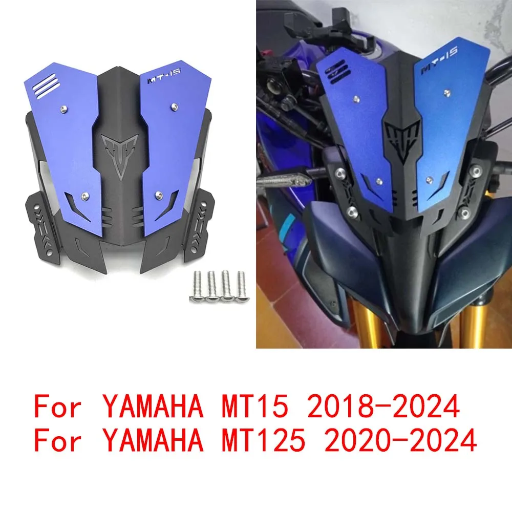 

MT15 MT125 2024-2020 Motorcycle Accessories Windshield WindDeflector Guard Windscreen Windproof Hood For Yamaha MT-15 2019-2018