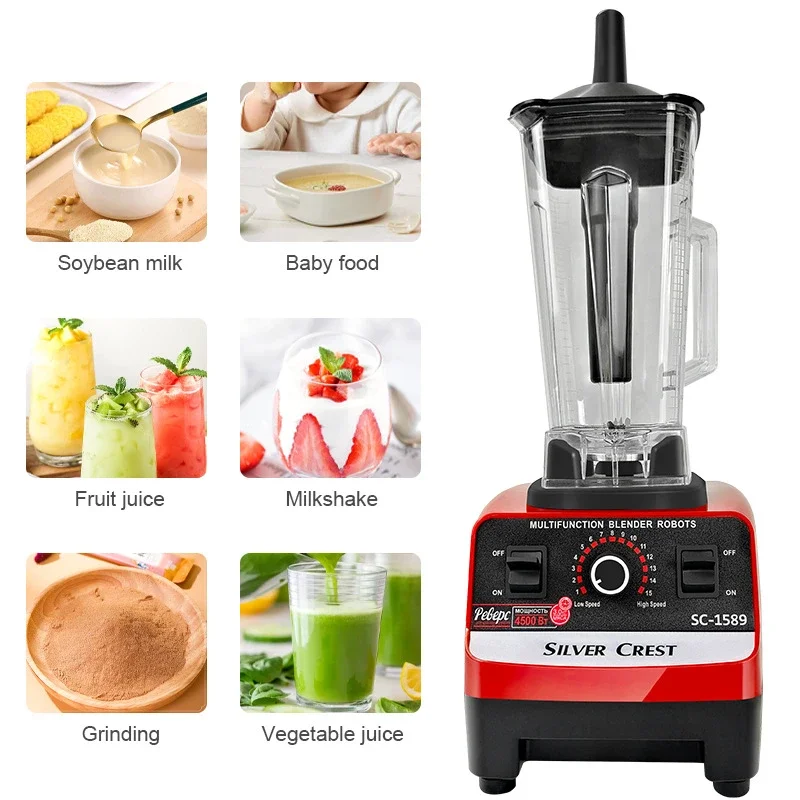 Hot Sell Multifunctional Duty Commercial Kitchen Household Fresh Fruit Electrical Smoothie Mixer Fruit Juice Cuisine Blender