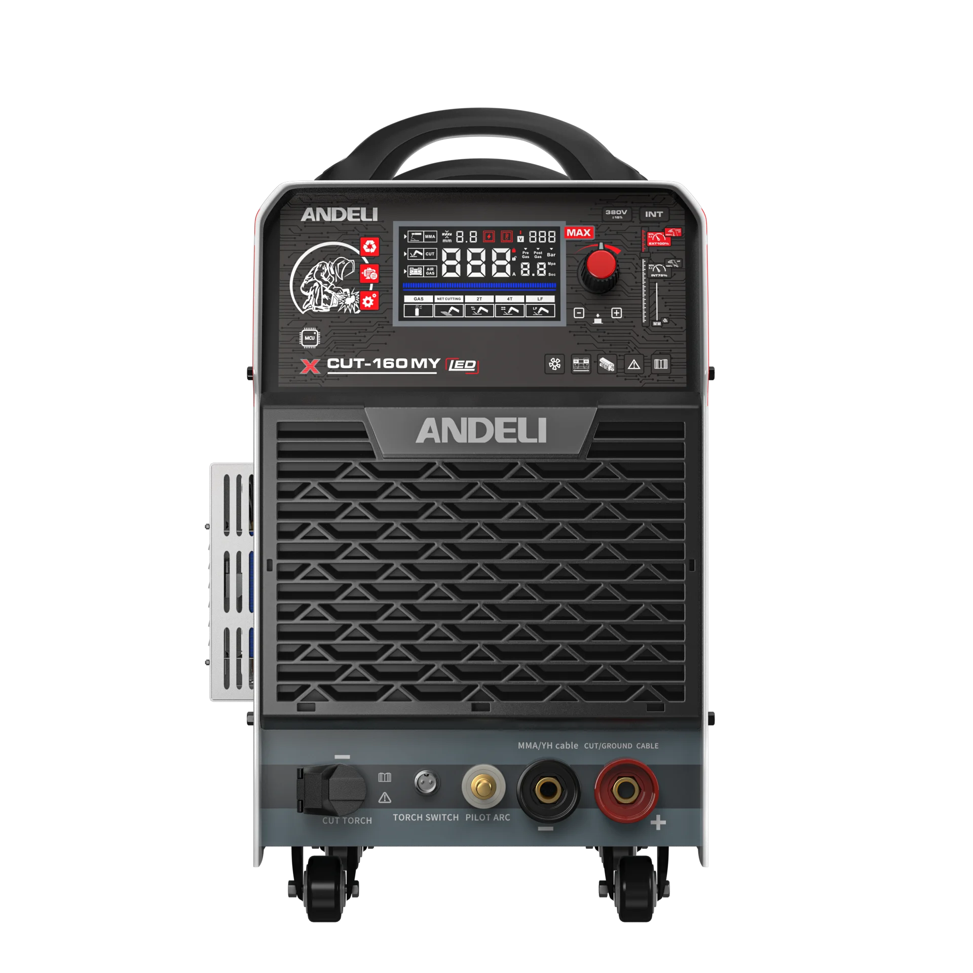 

ANDELI CUT -160 Manufacturer Industrial Arc Plasma Cutting Machine Built-In Air Compressor MMA & HF Plasma Cutter Inverter 380V