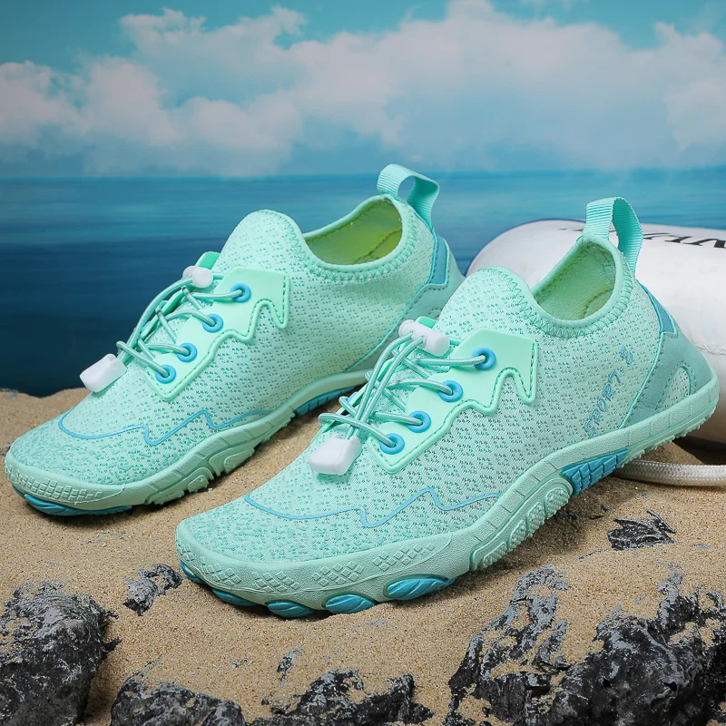 Solid Color Lightweight Aqua Sneakers Simple Style Non Slip Flexible Quick River Shoes For Outdoor Fitness Creek Trekking Trips