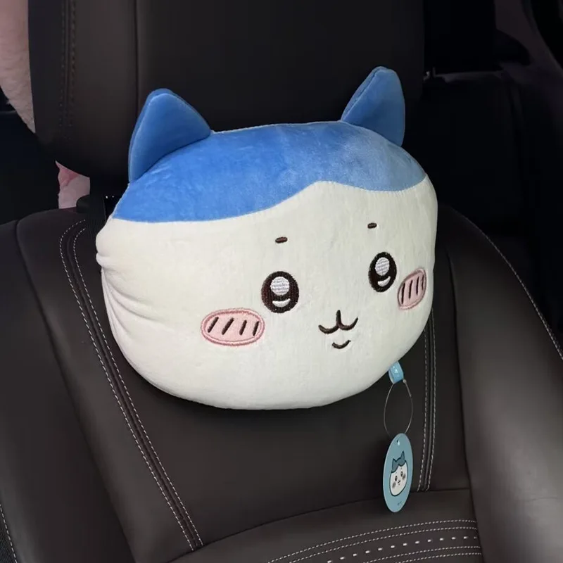 Chiikawa-Oreiller lombaire de voiture, oreiller de cou, oreiller de taille, doux et respirant, dessin animé Usagi, accessoires de décoration de voiture, cadeau
