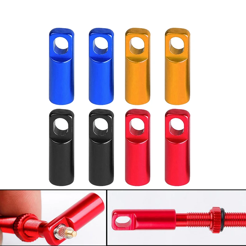 2pcs Bike Tire Presta Valve Cap Wheel Aluminum Alloy Valve Dust Covers Protector Bike Presta Cap Dustproof Bicycle Accessories